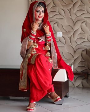 punjabi girl wedding suit