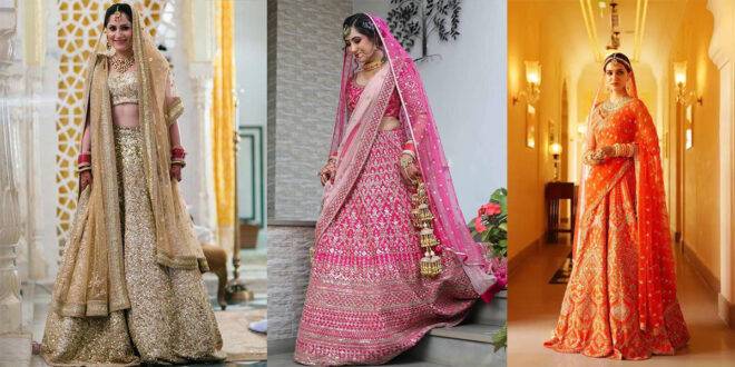 bridal lehenga with double dupatta