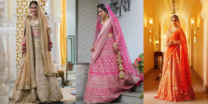 bridal lehenga with double dupatta