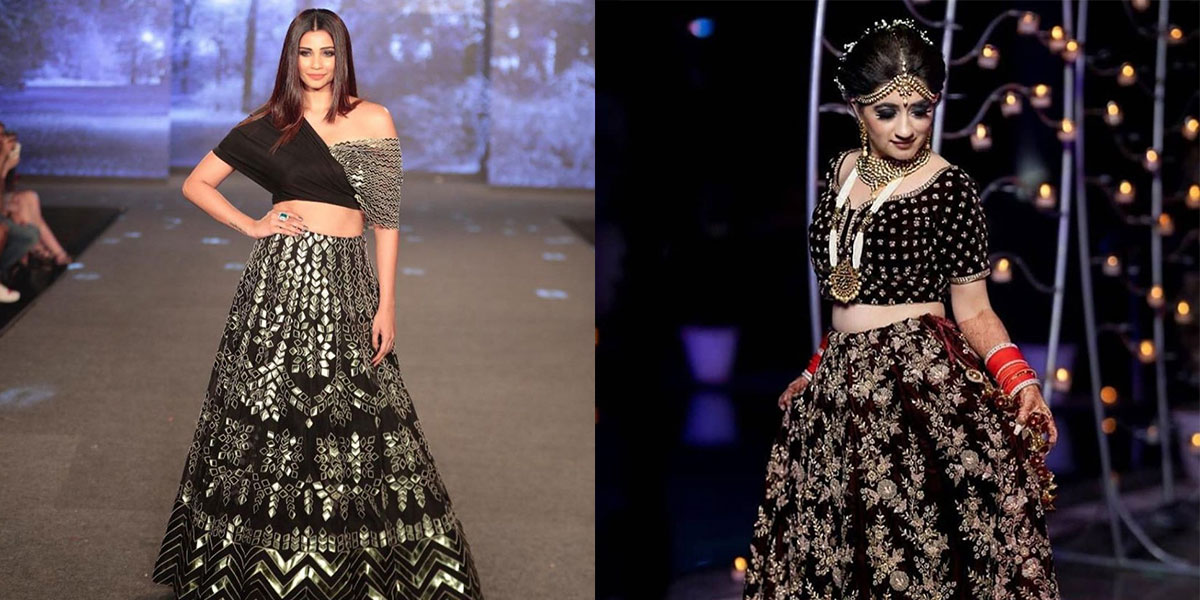 Latest Beautiful Black Sequin Lehenga