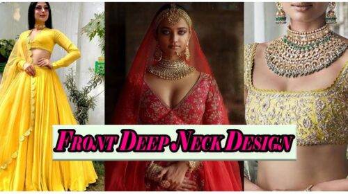 Front Deep Neck Blouse For Wedding Functions