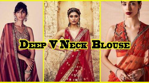 Deep V Neck Blouse