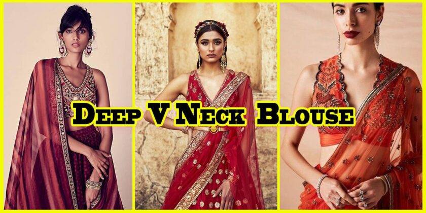 Deep V Neck Blouse